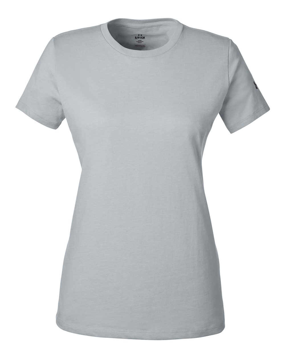 Under Armour Women's Athletic 2.0 T-Shirt - 1383284 Mod Grey Medium Heather- Black
