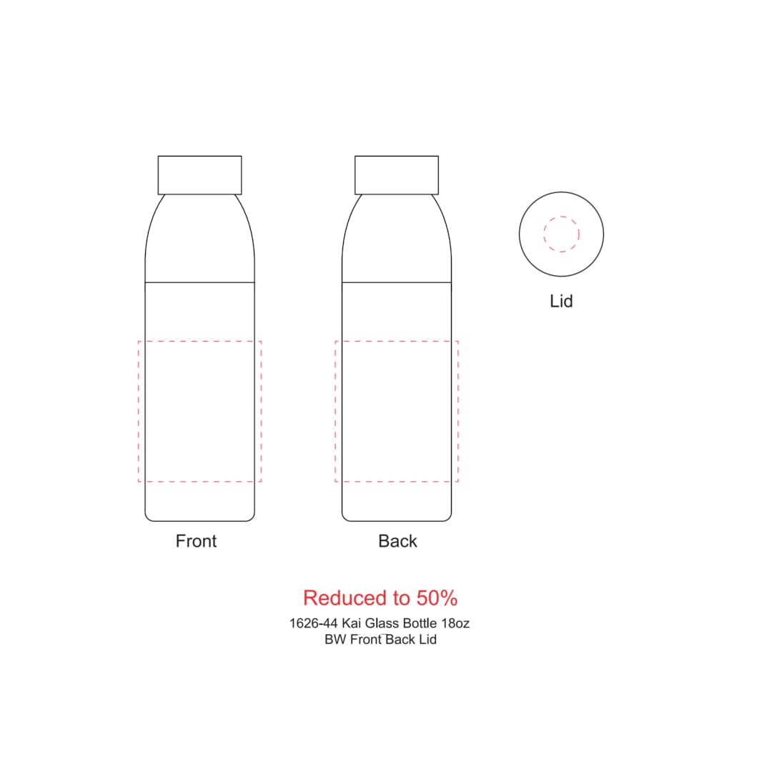 Kai Glass Bottle 18oz - 1626-44 Black