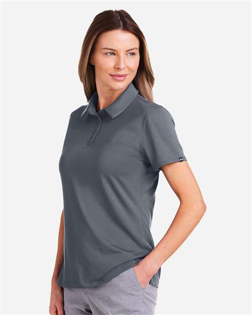Under Armour Women's Recycled Polo - 1385910 Castlerock- White