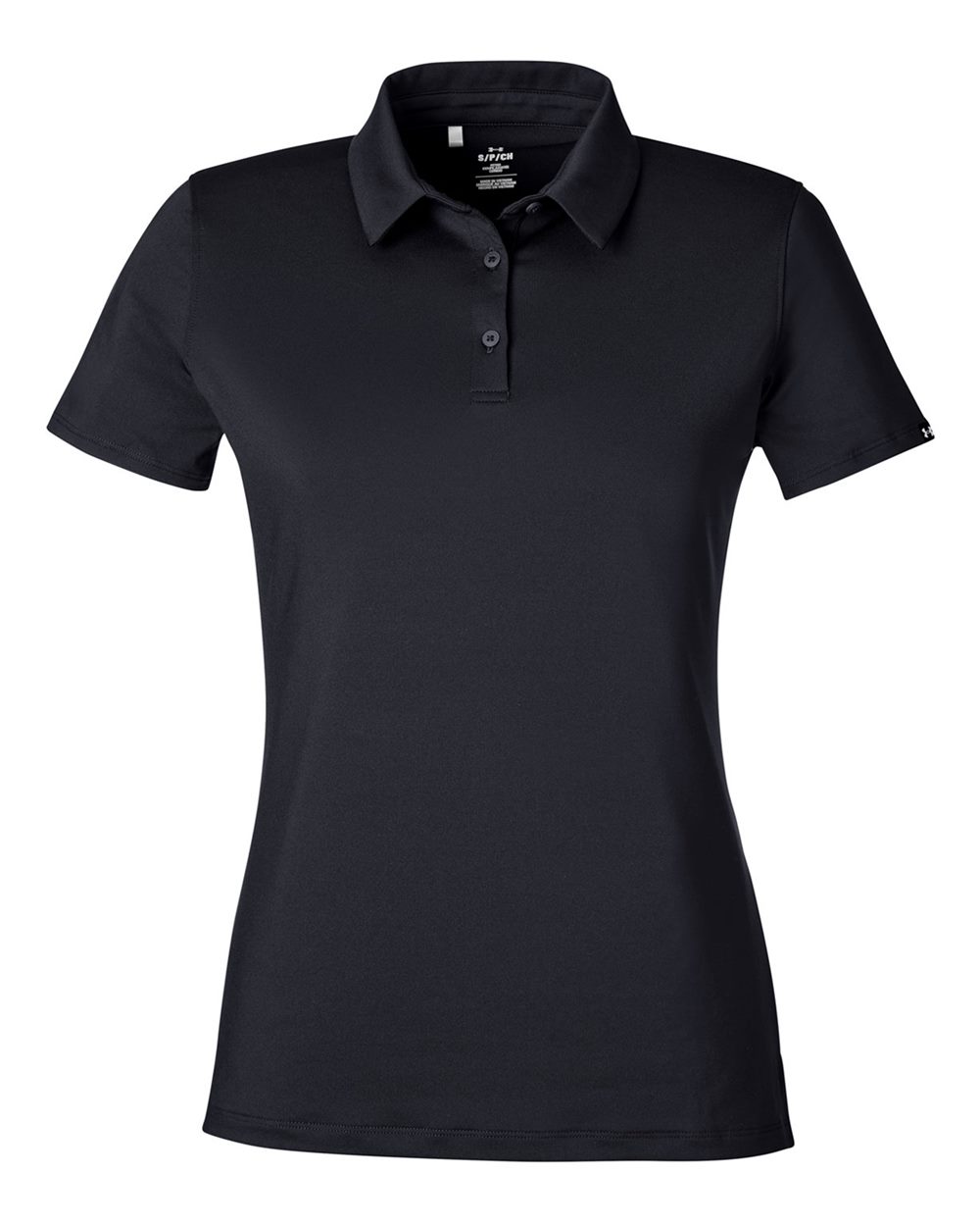 Under Armour Women's Recycled Polo - 1385910 Black- White