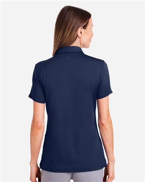 Under Armour Women's Recycled Polo - 1385910 Midnight Navy- White