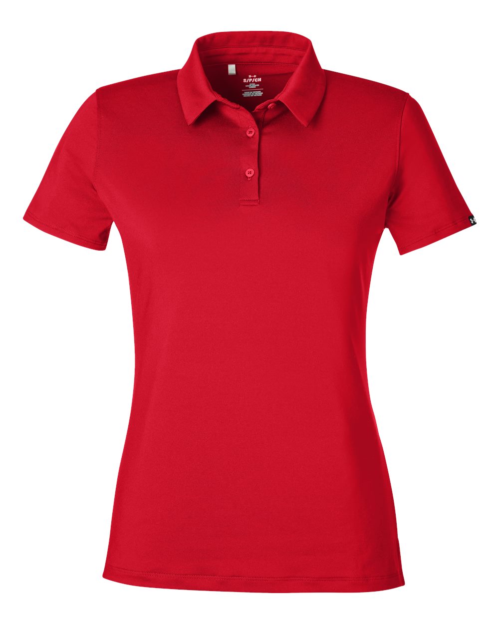 Under Armour Women's Recycled Polo - 1385910 Red- White