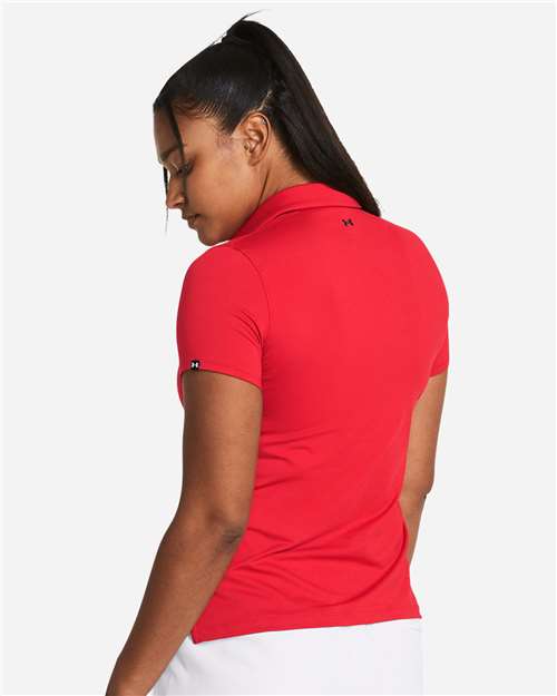 Under Armour Women's Recycled Polo - 1385910 Red- White