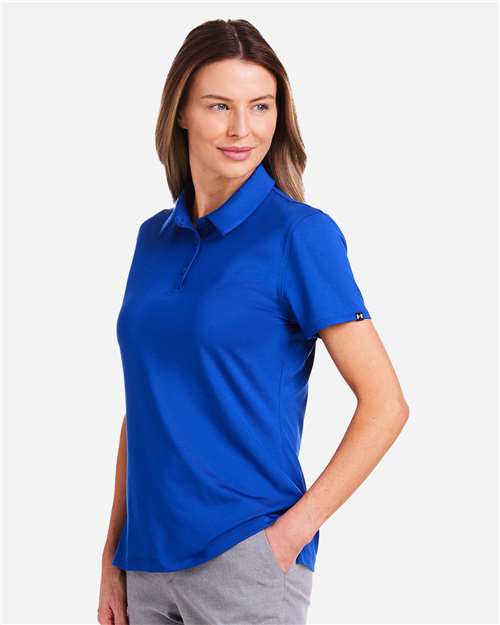 Under Armour Women's Recycled Polo - 1385910 Royal- White