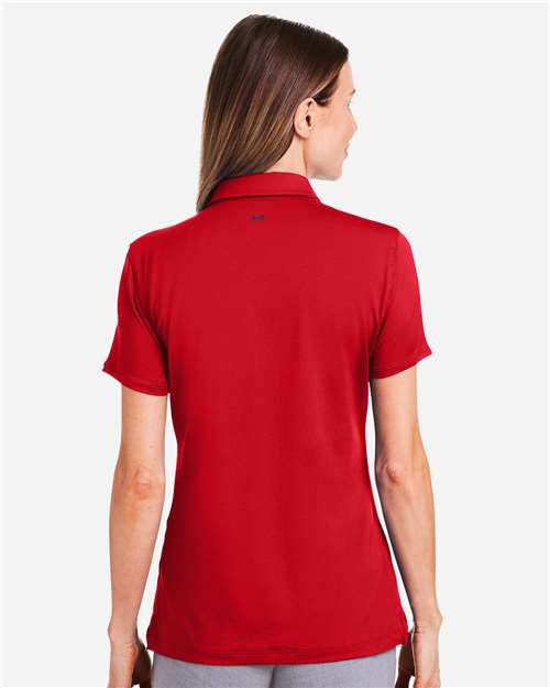 Under Armour Women's Recycled Polo - 1385910 Red- White
