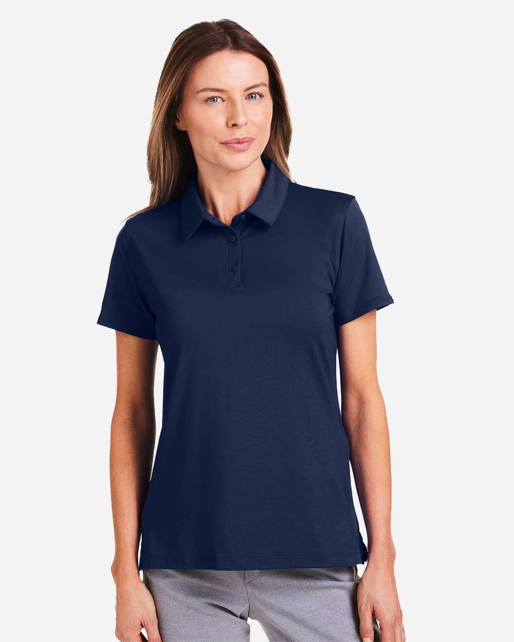Under Armour Women's Recycled Polo - 1385910 Midnight Navy- White