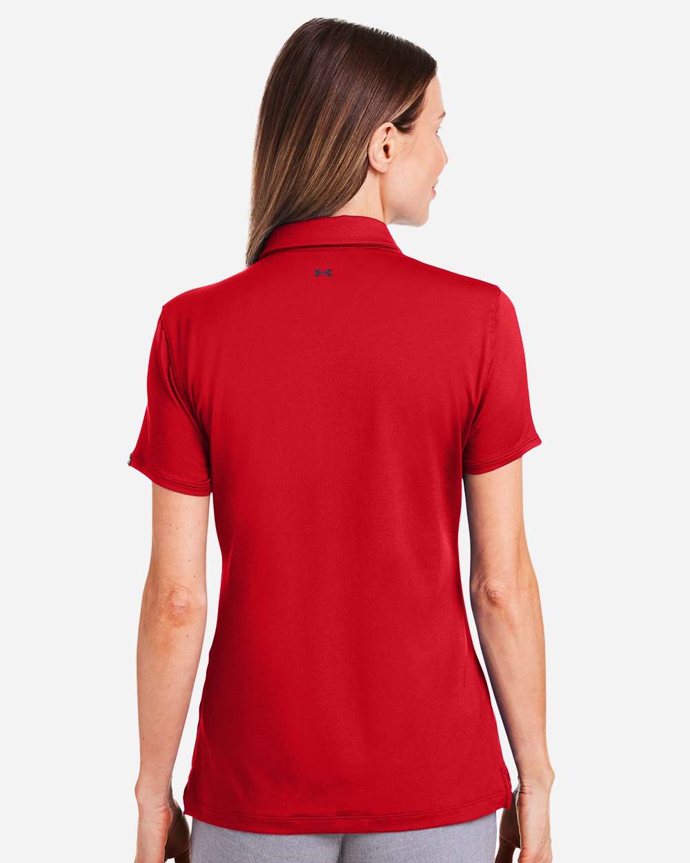 Under Armour Women's Recycled Polo - 1385910 Red- White