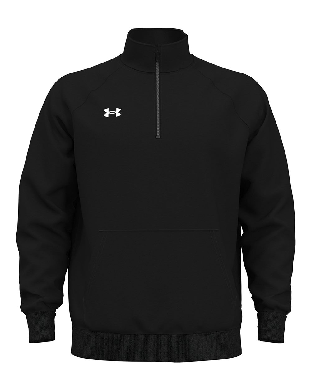 Under Armour Men's Rival Fleece Quarter-Zip Pullover - 1386016 Black- White