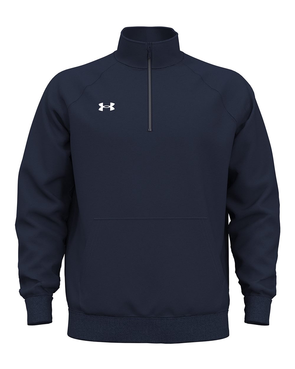 Under Armour Men's Rival Fleece Quarter-Zip Pullover - 1386016 Midnight Navy- White