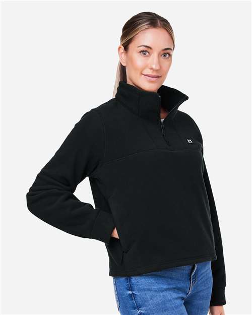Under Armour Women's Expanse Fleece Half-Zip Pullover - 1387024 Black- Black