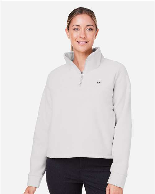 Under Armour Women's Expanse Fleece Half-Zip Pullover - 1387024 Sum White- Sum White
