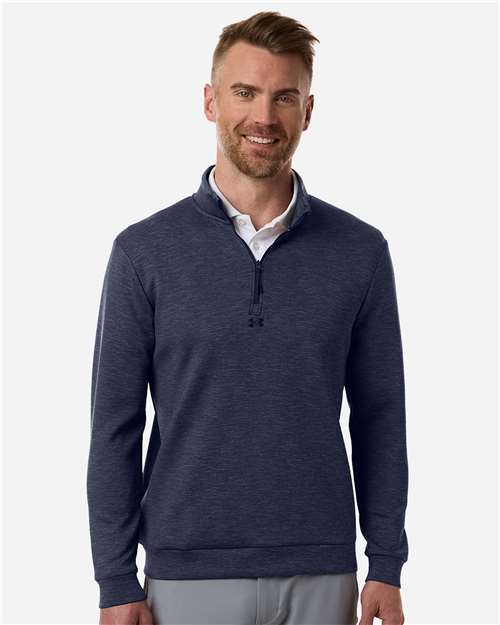 Under Armour Men's Drive Midlayer Quarter-Zip Pullover - 1387124 Midnight Navy- Midnight Navy