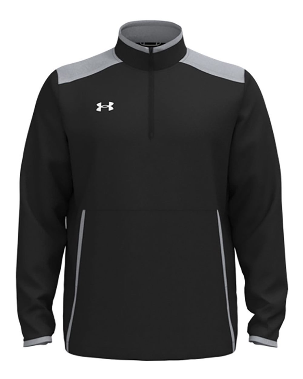 Under Armour Men's Motivate 3.0 Quarter-Zip Pullover - 1389611 Black- Mod Grey- White