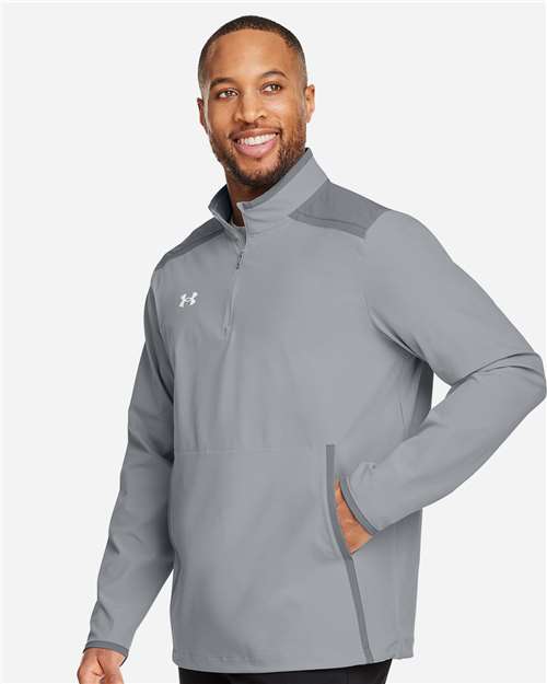 Under Armour Men's Motivate 3.0 Quarter-Zip Pullover - 1389611 Mod Grey- White