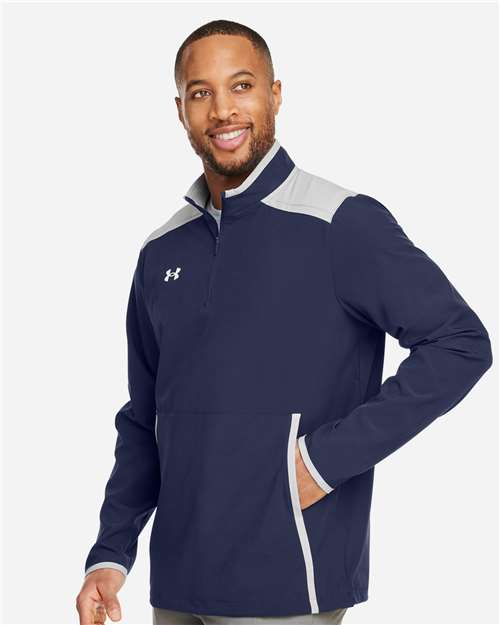 Under Armour Men's Motivate 3.0 Quarter-Zip Pullover - 1389611 Midnight Navy- White