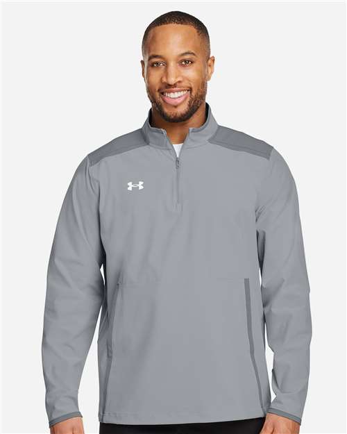 Under Armour Men's Motivate 3.0 Quarter-Zip Pullover - 1389611 Mod Grey- White