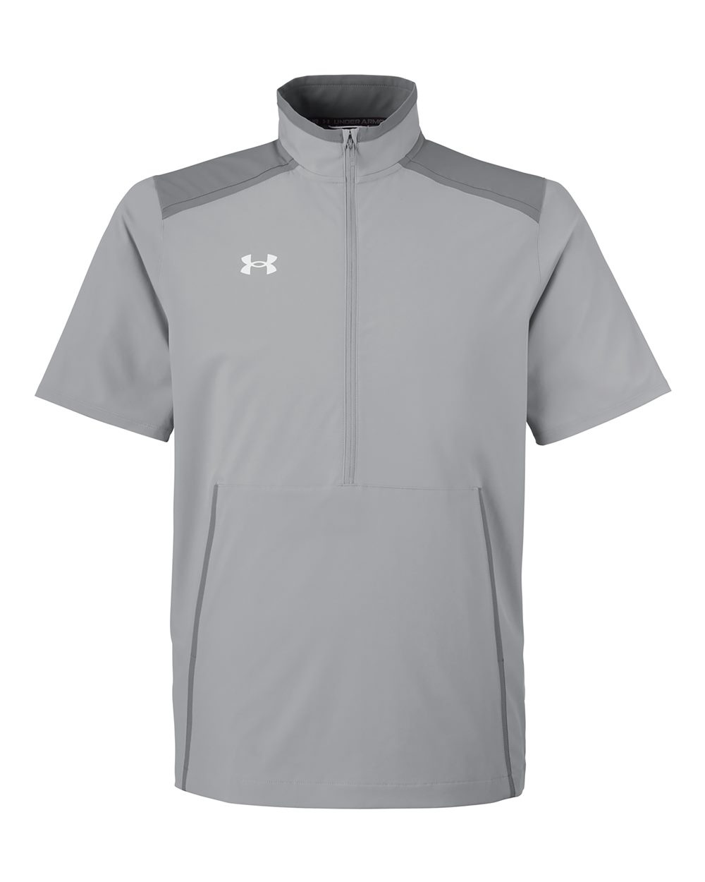 Under Armour Men's Motivate 3.0 Short Sleeve Half-Zip - 1389612 Mod Grey- White