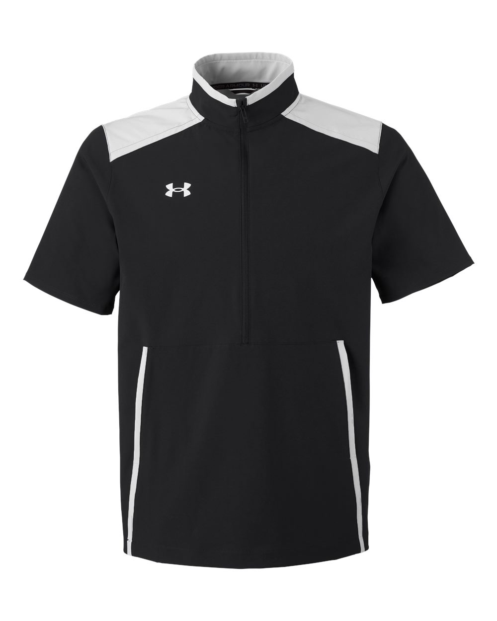 Under Armour Men's Motivate 3.0 Short Sleeve Half-Zip - 1389612 Black- Mod Grey- White