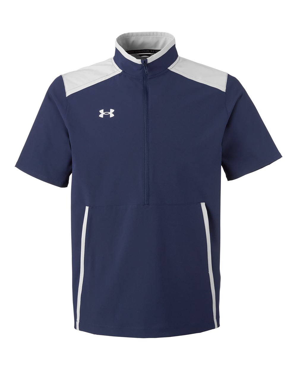 Under Armour Men's Motivate 3.0 Short Sleeve Half-Zip - 1389612 Midnight Navy- White