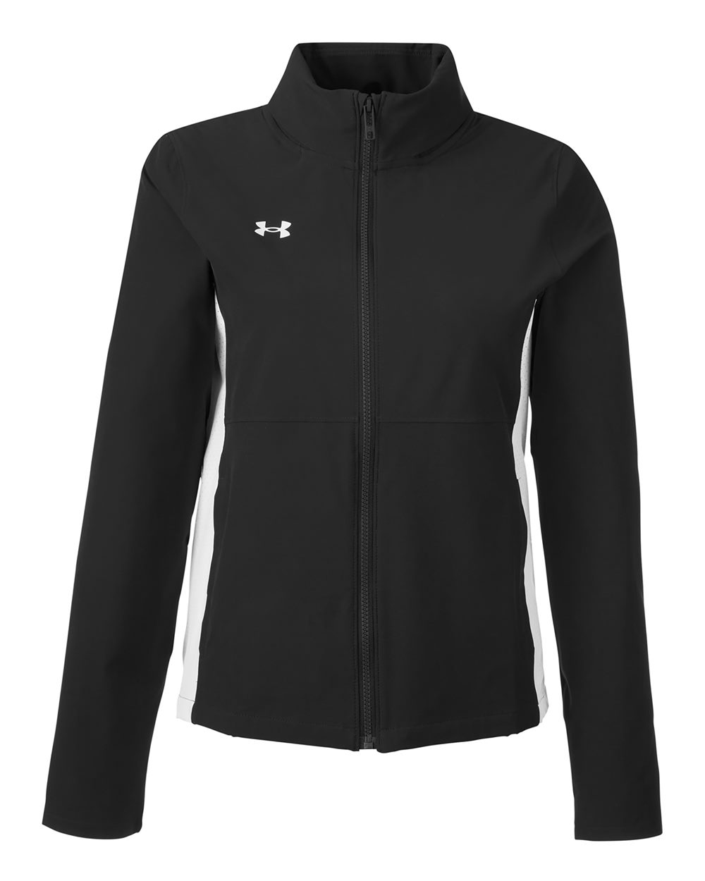 Under Armour Women's Rival Stretch Jacket - 1389661 Black- White- White