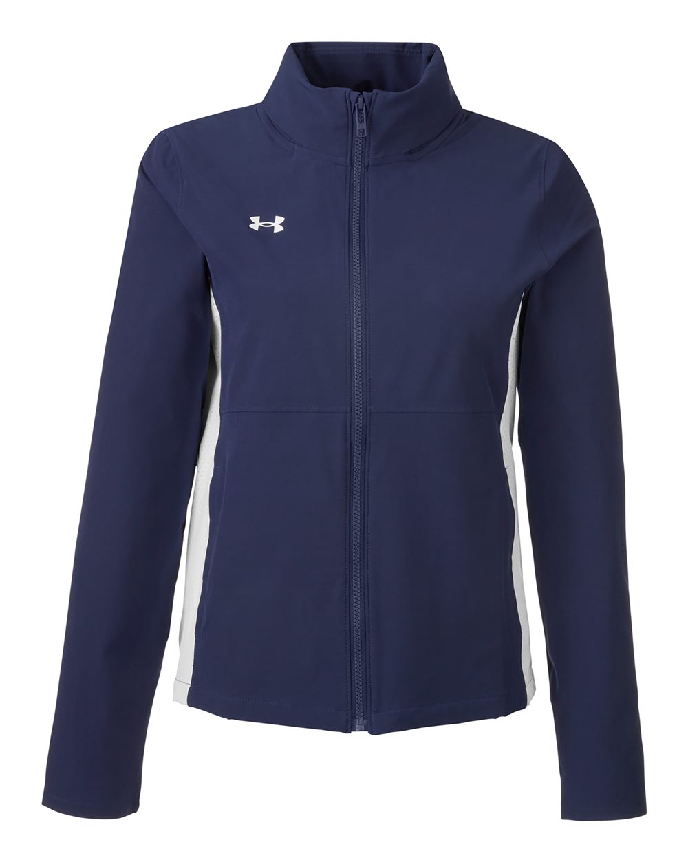Under Armour Women's Rival Stretch Jacket - 1389661 Midnight Navy- White
