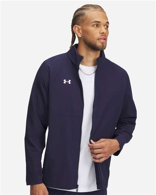 Under Armour Men's Rival Stretch Jacket - 1390159 Midnight Navy- White