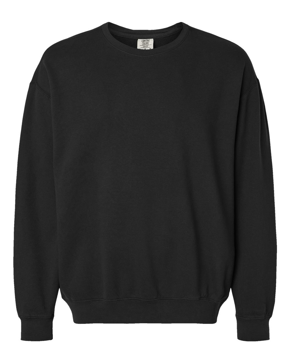 Comfort Colors Unisex Garment-Dyed Lightweight Fleece Crewneck Sweatshirt - 1466 - 1466C Black