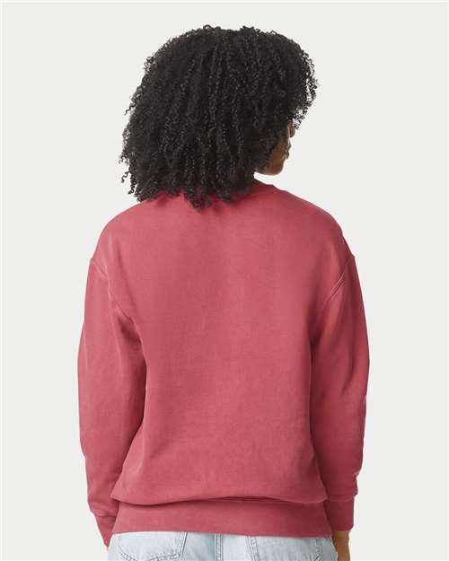 Comfort Colors Unisex Garment-Dyed Lightweight Fleece Crewneck Sweatshirt - 1466 - 1466C Crimson
