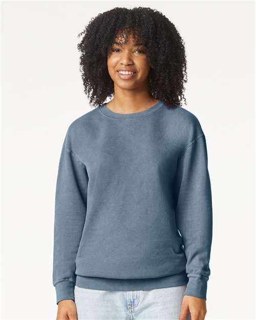 Comfort Colors Unisex Garment-Dyed Lightweight Crewneck Sweatshirt - 1466 - 1466C Blue Jean