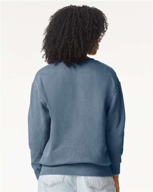 Comfort Colors Unisex Garment-Dyed Lightweight Crewneck Sweatshirt - 1466 - 1466C Blue Jean