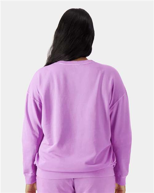Comfort Colors Unisex Garment-Dyed Lightweight Crewneck Sweatshirt - 1466 - 1466C Neon Violet