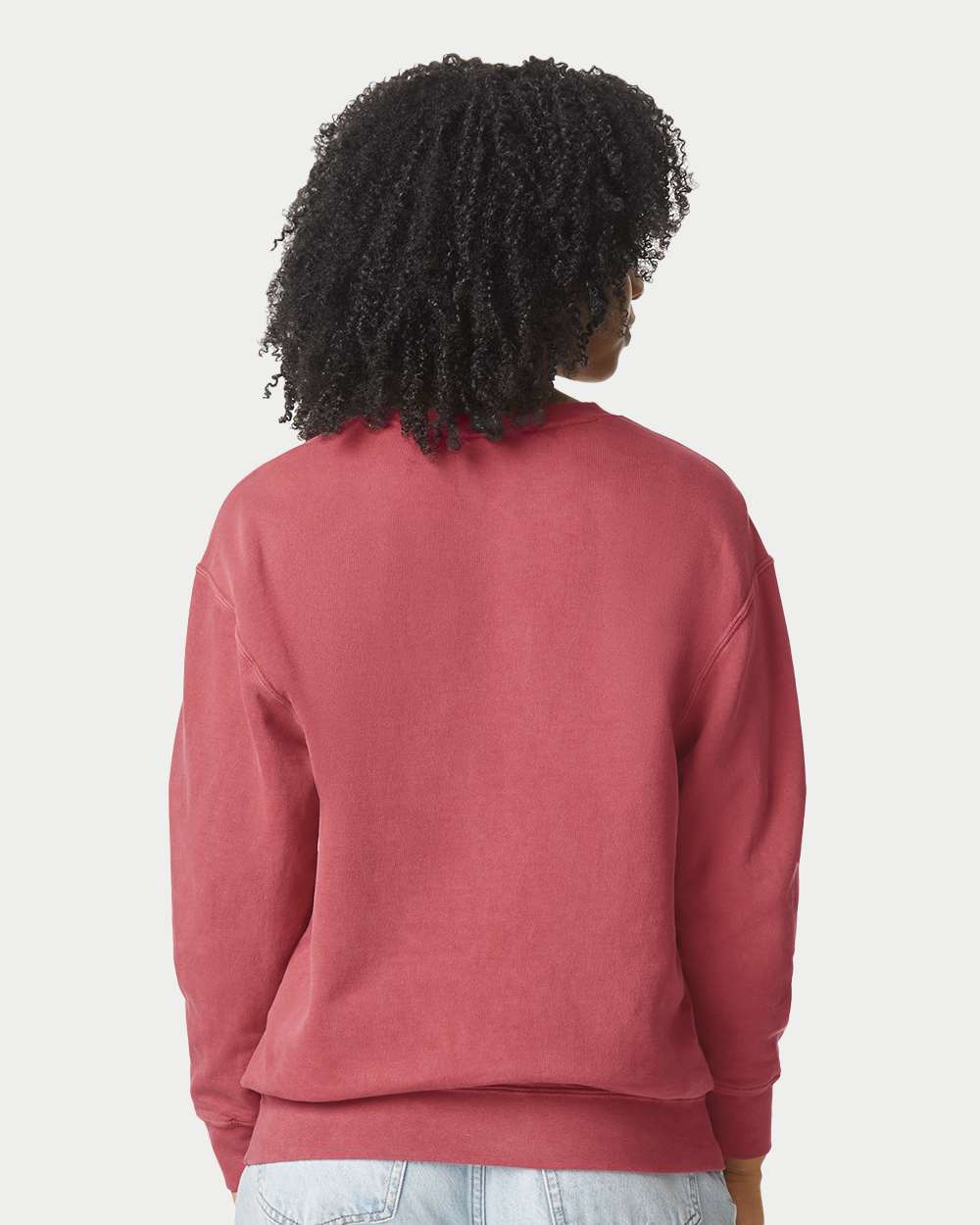 Comfort Colors Unisex Garment-Dyed Lightweight Crewneck Sweatshirt - 1466 - 1466C Crimson