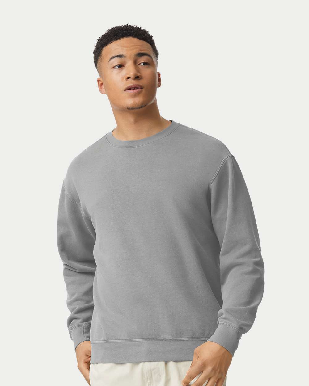 Comfort Colors Unisex Garment-Dyed Lightweight Crewneck Sweatshirt - 1466 - 1466C Grey