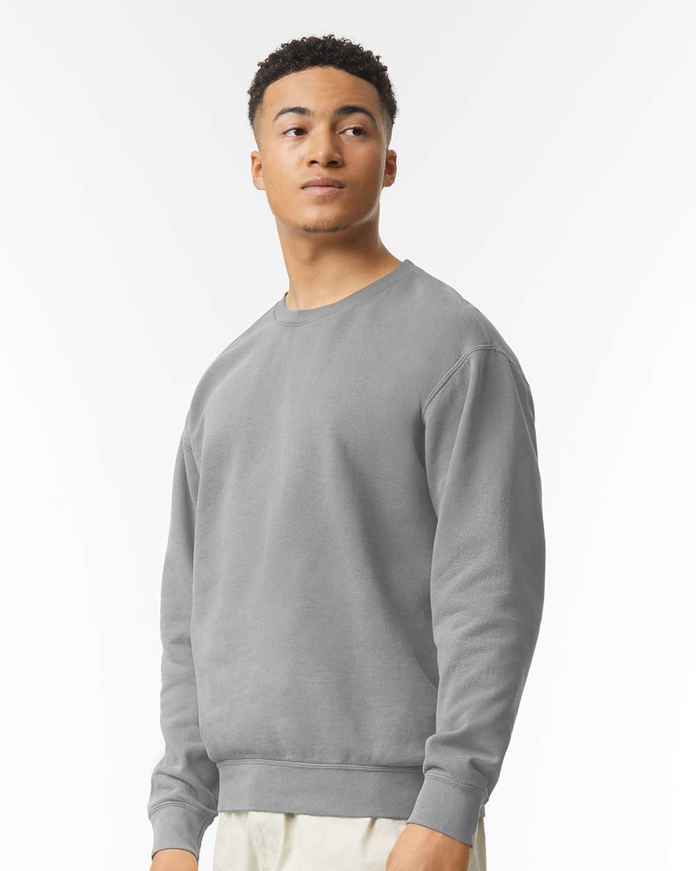 Comfort Colors Unisex Garment-Dyed Lightweight Crewneck Sweatshirt - 1466 - 1466C Grey