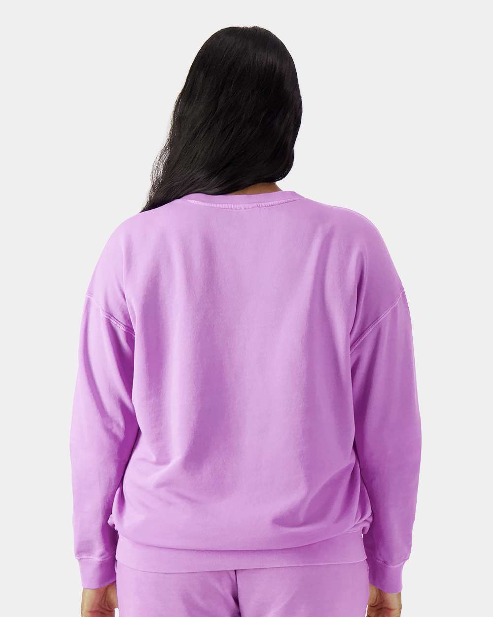 Comfort Colors Unisex Garment-Dyed Lightweight Crewneck Sweatshirt - 1466 - 1466C Neon Violet