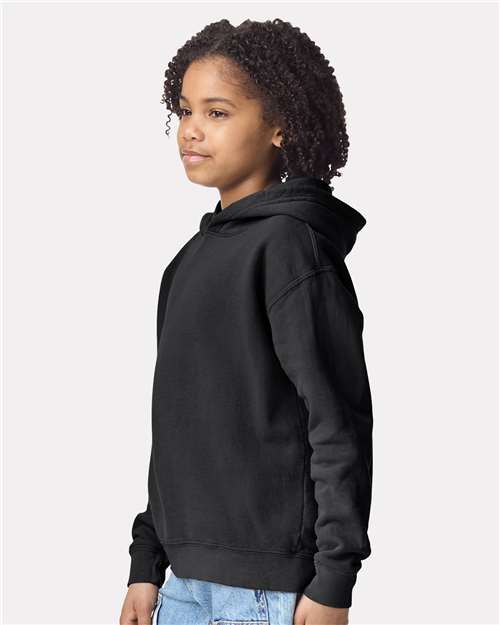 Comfort Colors Youth Garment-Dyed Lightweight Fleece Hooded Sweatshirt - 1467Y Black