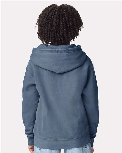 Comfort Colors Youth Garment-Dyed Lightweight Fleece Hooded Sweatshirt - 1467Y Blue Jean