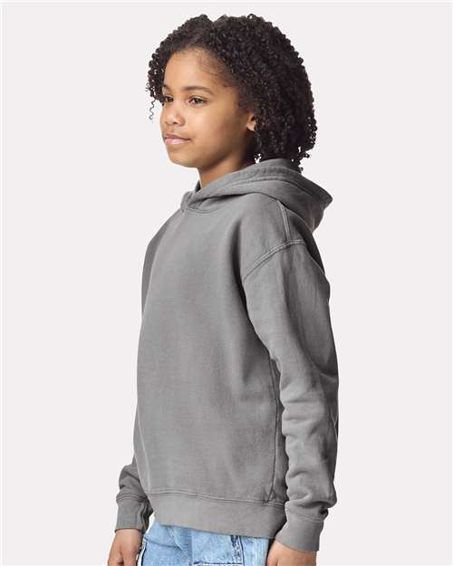 Comfort Colors Youth Garment-Dyed Lightweight Fleece Hooded Sweatshirt - 1467Y Grey