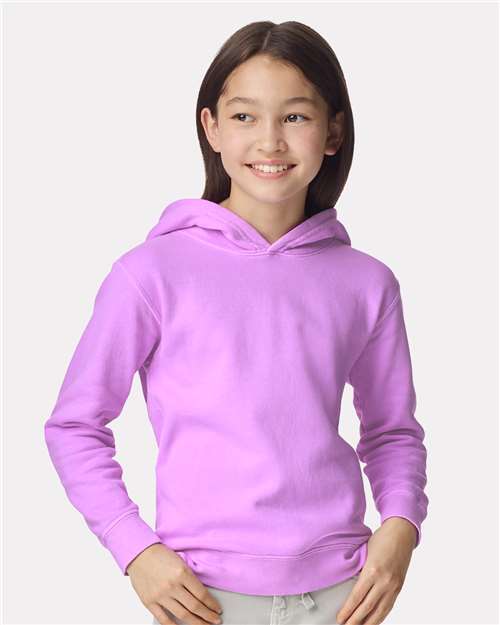 Comfort Colors Youth Garment-Dyed Lightweight Fleece Hooded Sweatshirt - 1467Y Neon Violet