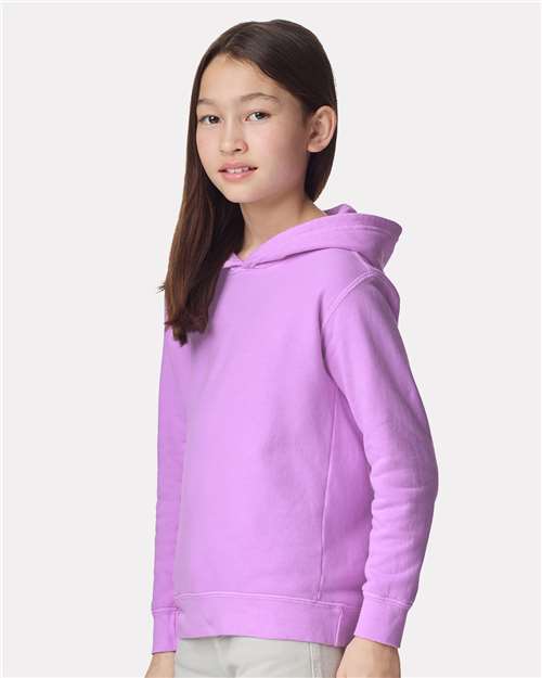 Comfort Colors Youth Garment-Dyed Lightweight Fleece Hooded Sweatshirt - 1467Y Neon Violet