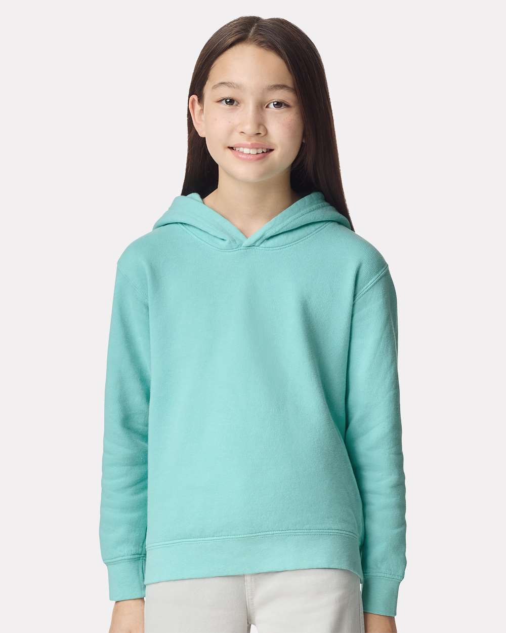 Comfort Colors Youth Garment-Dyed Lightweight Hooded Sweatshirt - 1467Y Chalky Mint