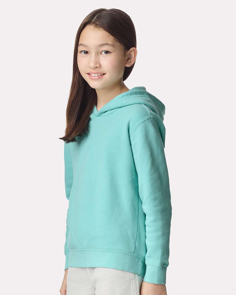 Comfort Colors Youth Garment-Dyed Lightweight Hooded Sweatshirt - 1467Y Chalky Mint