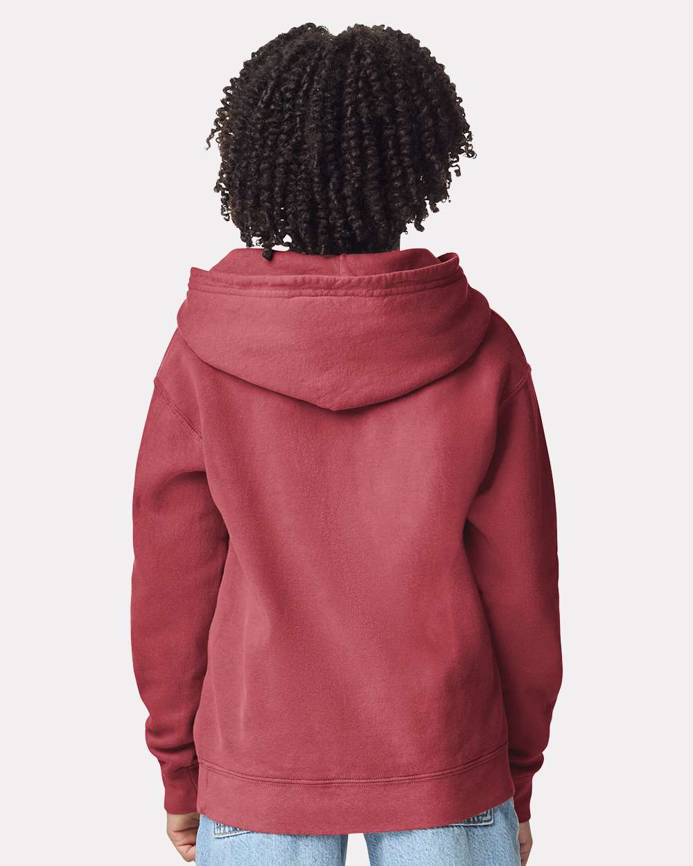 Comfort Colors Youth Garment-Dyed Lightweight Hooded Sweatshirt - 1467Y Crimson