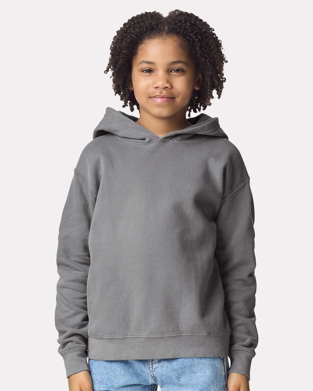 Comfort Colors Youth Garment-Dyed Lightweight Hooded Sweatshirt - 1467Y Grey