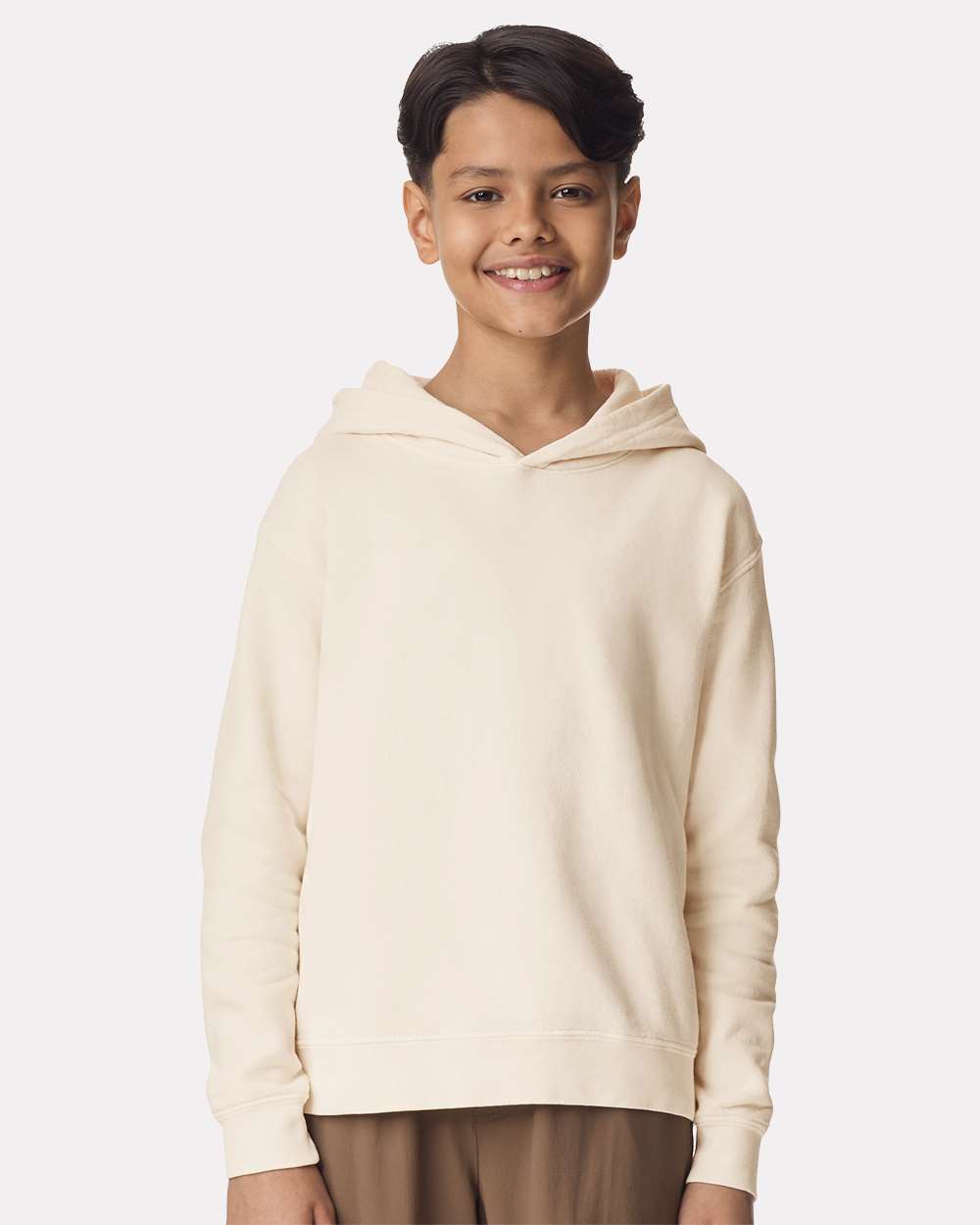 Comfort Colors Youth Garment-Dyed Lightweight Hooded Sweatshirt - 1467Y Ivory