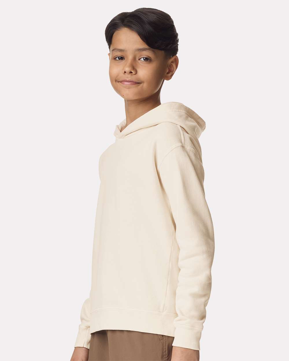 Comfort Colors Youth Garment-Dyed Lightweight Hooded Sweatshirt - 1467Y Ivory