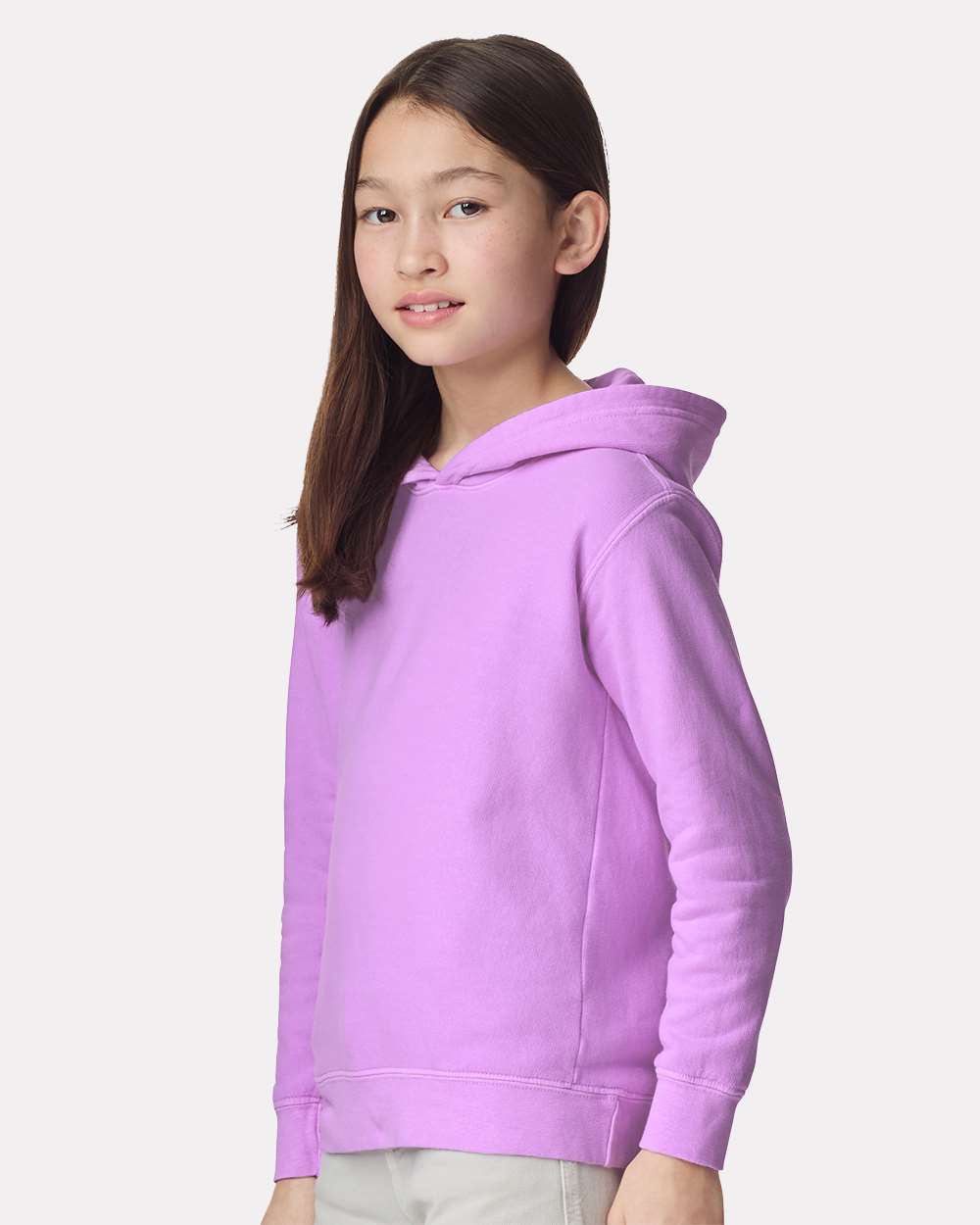 Comfort Colors Youth Garment-Dyed Lightweight Hooded Sweatshirt - 1467Y Neon Violet