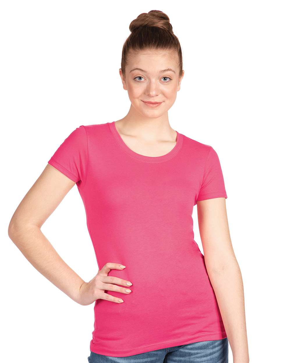 Next Level Women's Ideal Tee - 1510 - 1510N Hot Pink