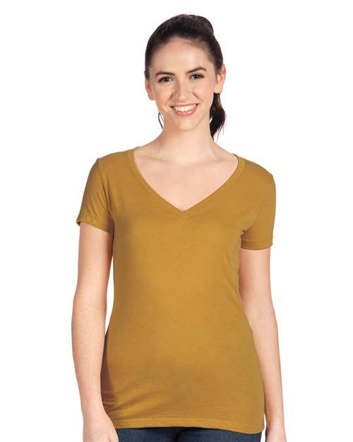 Next Level Women's Ideal V-Neck T-Shirt - 1540 Antique Gold