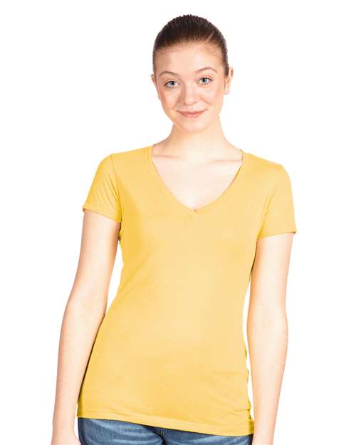 Next Level Women's Ideal V-Neck T-Shirt - 1540 Banana Cream